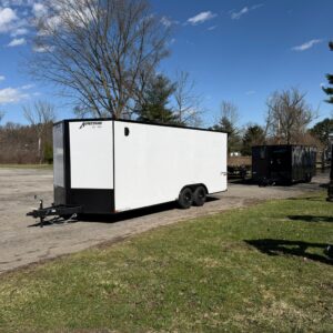 8.5x20 White Blackout Enclosed Trailer