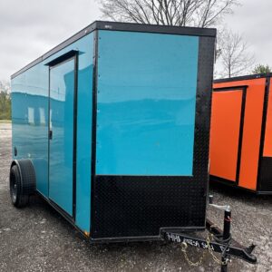 6X12 Water Blue Enclosed Cargo