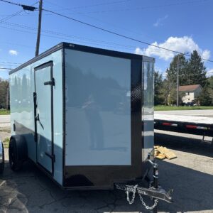 6X12 Blue Enclosed Cargo