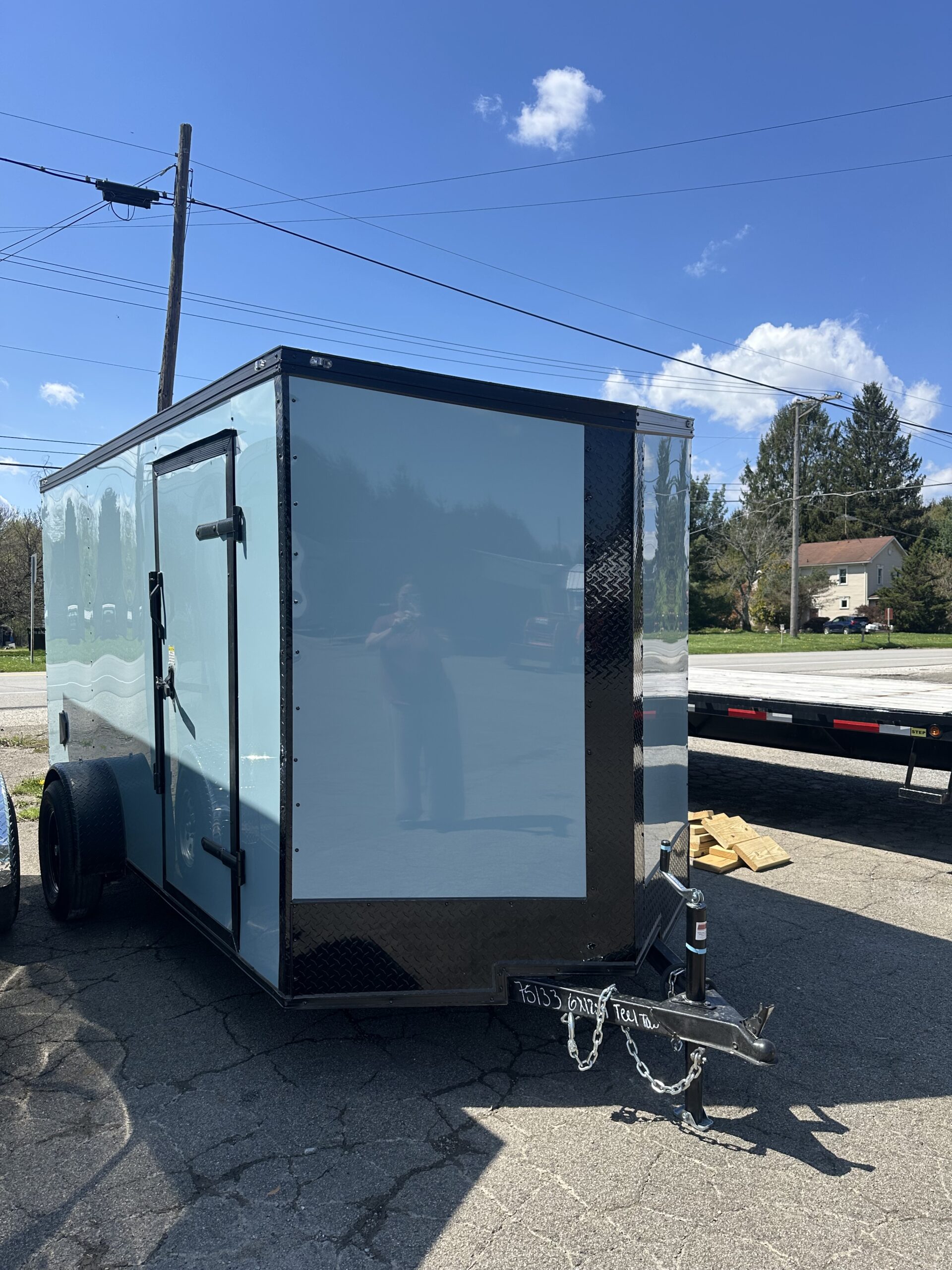 6X12 Blue Enclosed Cargo