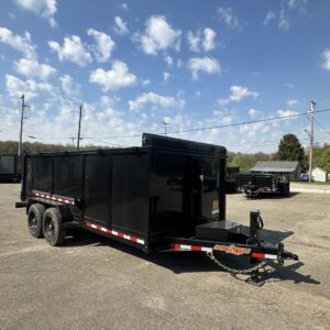 7x16 Black High Sides Dump Trailer