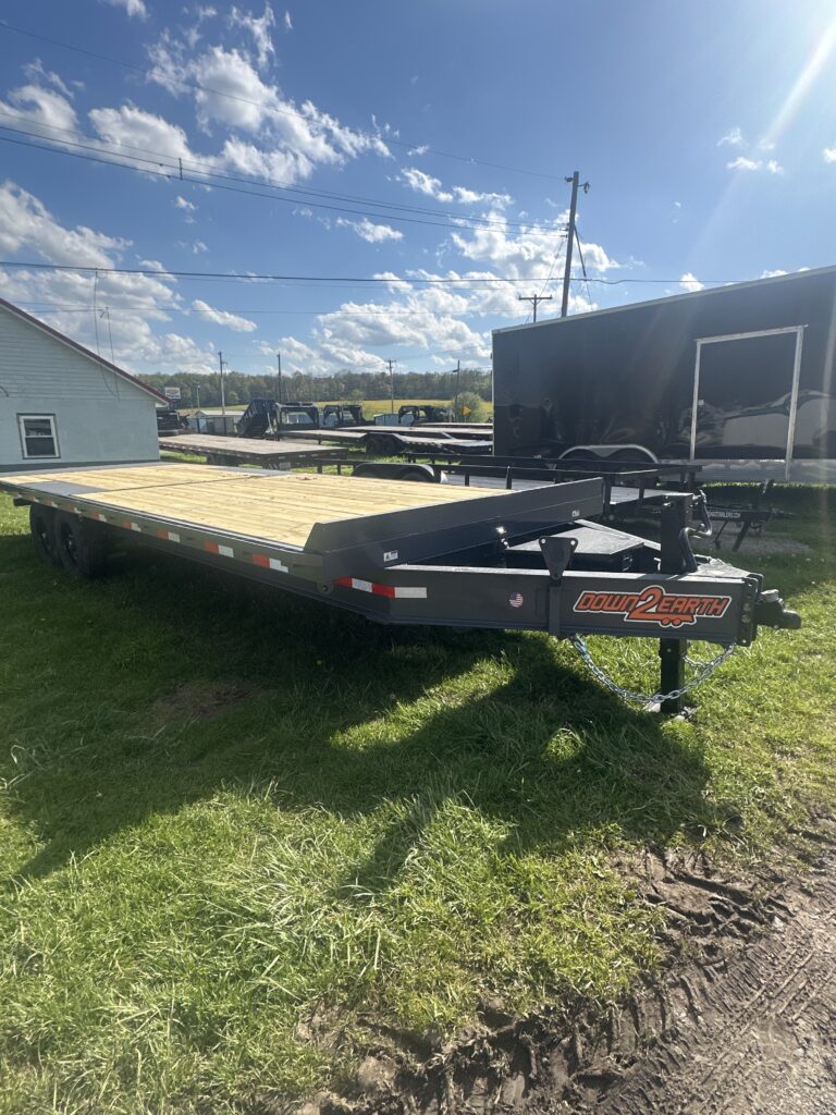 Deck-over trailer with a wood deck