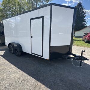 7X16 WHITE Enclosed Cargo