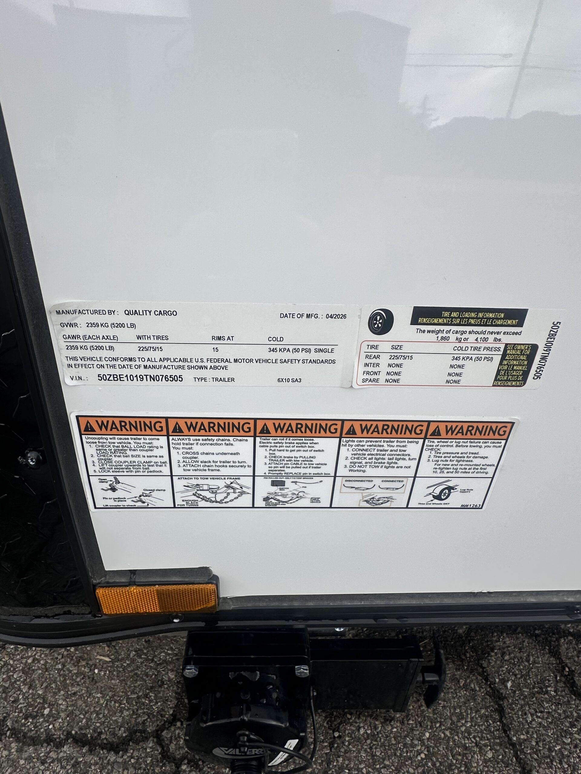 2026 Quality Cargo Enclosed Cargo (076505) - Image 4