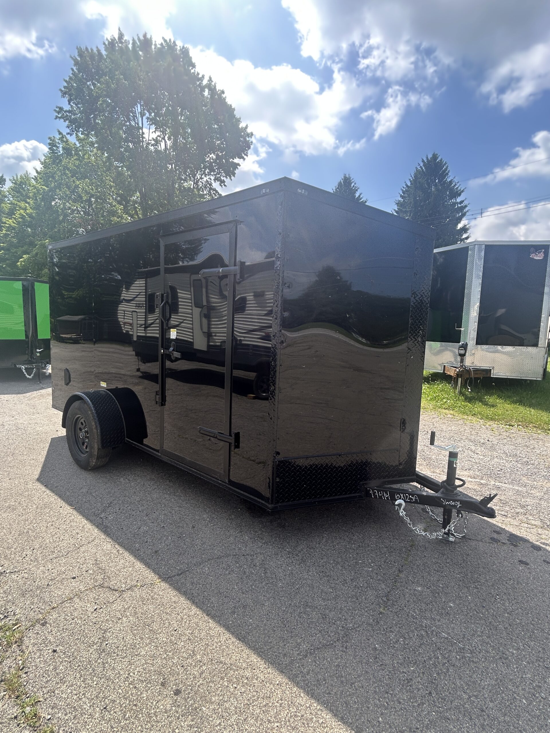 6x12 Black Enclosed