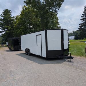 8.5 X 24 White Enclosed Cargo