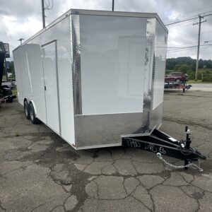 8.5 x 20 White Enclosed Cargo Trailer