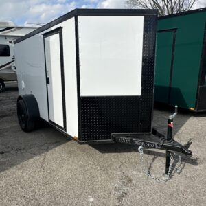 5 x 10 White Enclosed Trailer