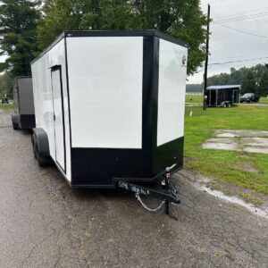 7x16 Quality Cargo White Enclosed