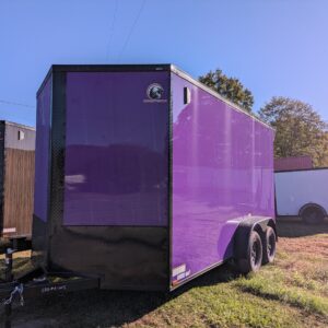 7 X 14 PURPLE ENCLOSED TRAILER